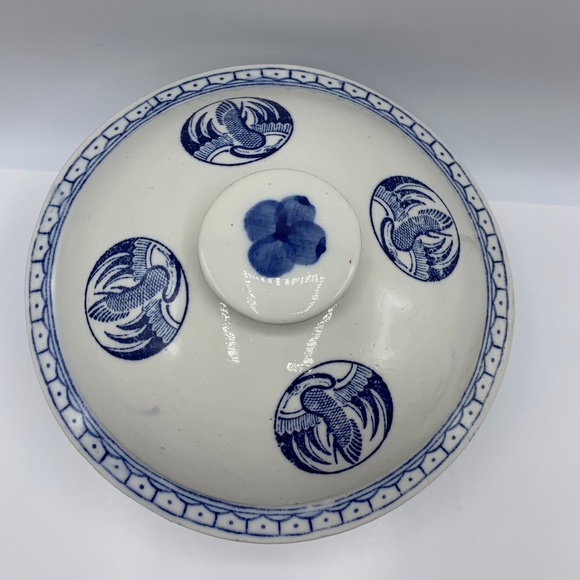 Kitchen Vintage Japanese Ceramic Rice Pot Bowl With Lid Poshmark